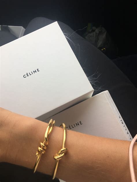 celine thin knot bracelet silver|old celine bracelet.